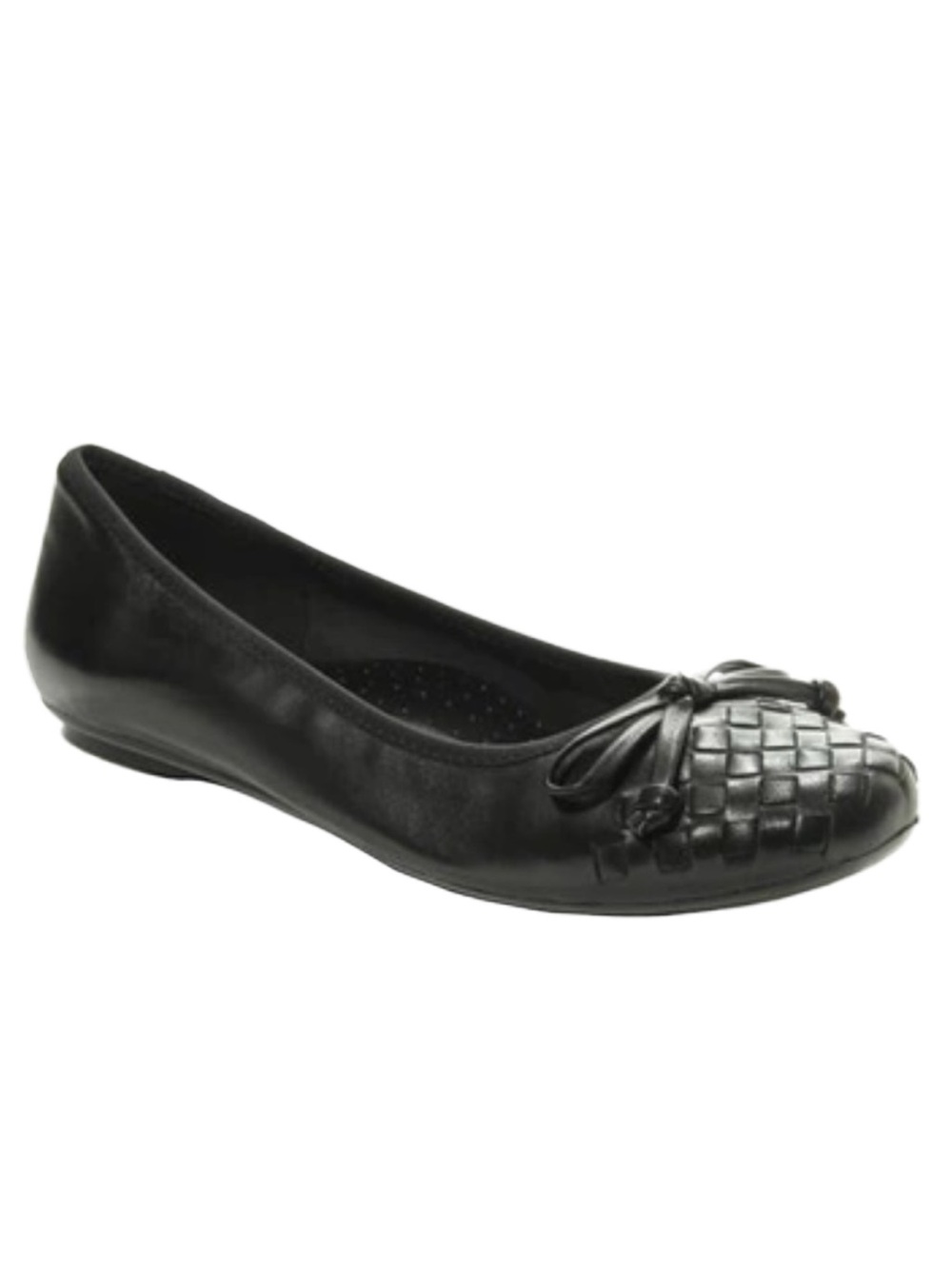 VANELi Slip On Seeley Basket Weave Nappa Leather Ballet Flats Bow Detail Black 🖤